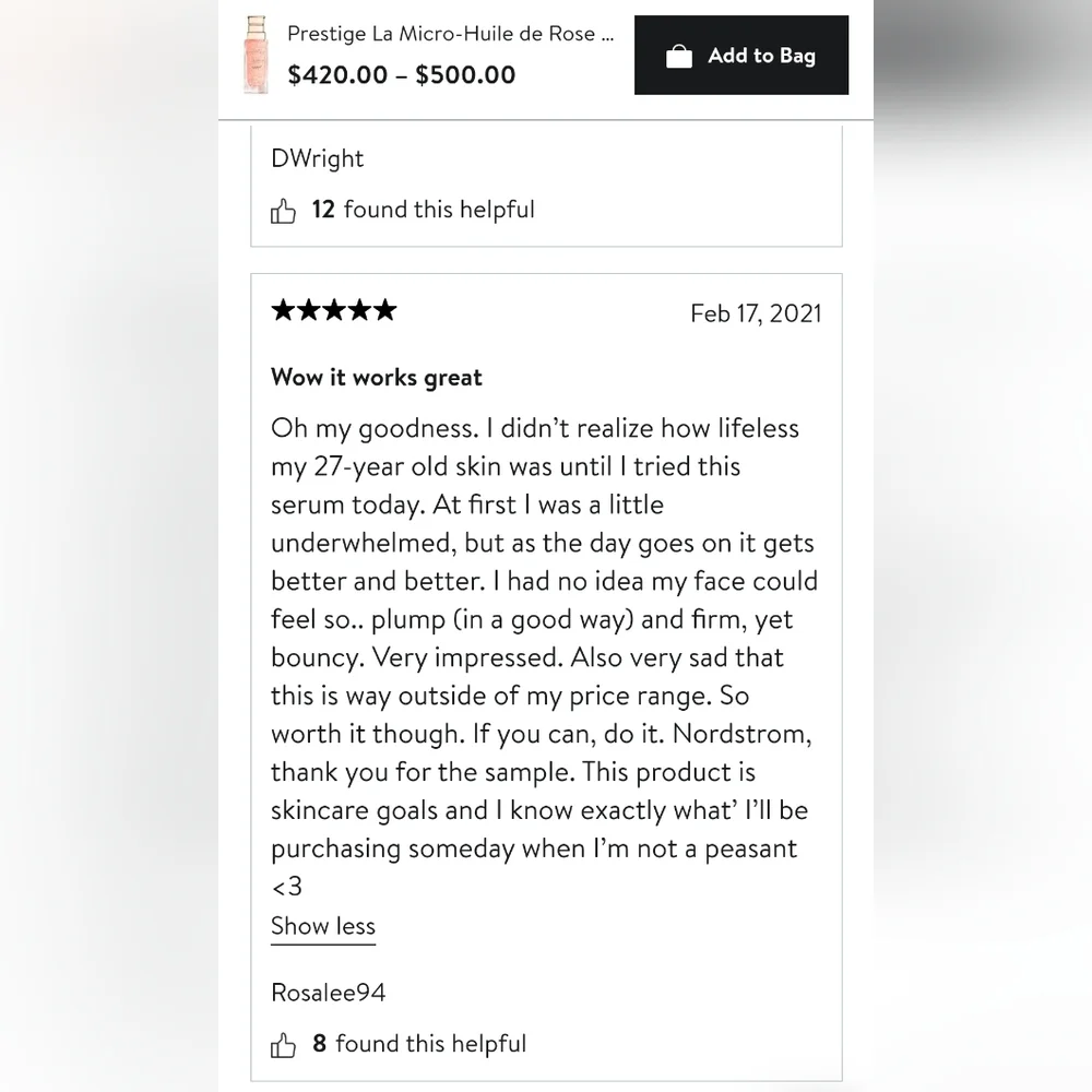 Dior Prestige La Micro Huile De Rose Advanced Serum 50 Ml/ 1.7 Oz with Pouch - Picture 2 of 7